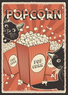 Retro Cats Popcorn