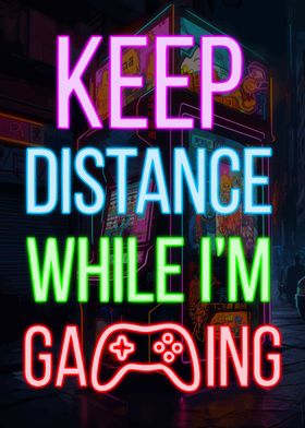 Gaming Gamer Neon Poster