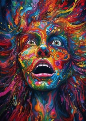 Psychedelic woman