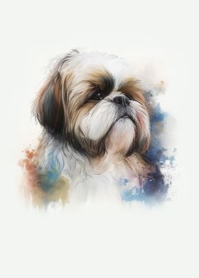 Shi Tzu Watercolor