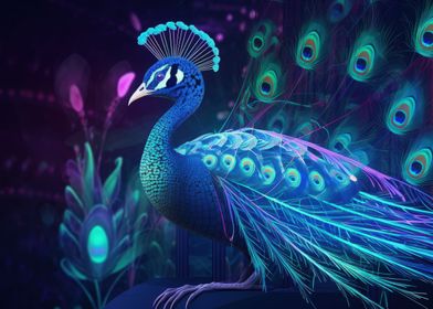 Neon Peacock