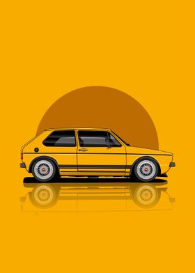 Art Volkswagen Golf Mk1