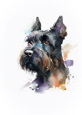 Black Terrier Watercolors