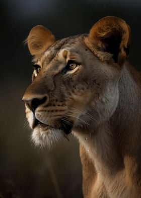 Lioness Wildlife Portrait