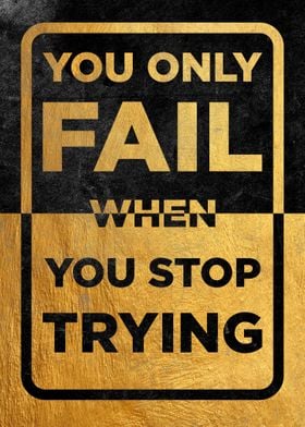 You Fail When Stop Trying