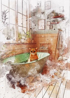 Cute Cat Bathroom