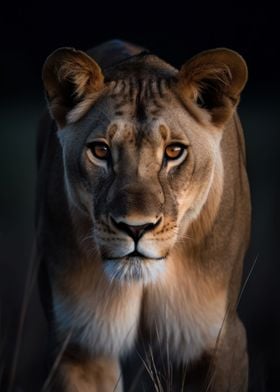 Lioness Wildlife Portrait