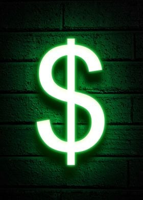 Dollar sign neon