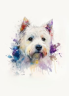 White Terrier Watercolors