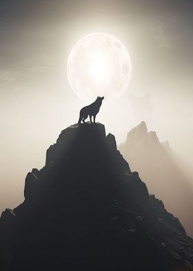 Wolf On The High Peaks