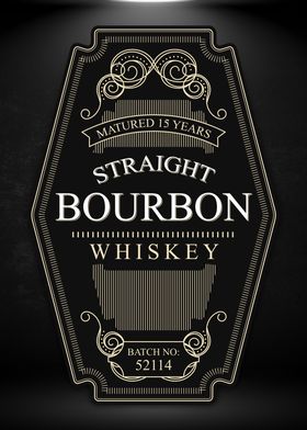 Elegant Bourbon Label Sign