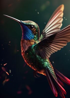 Hummingbird Fly Portrait