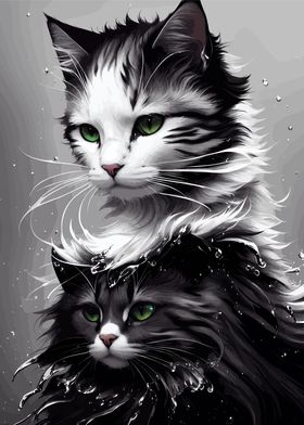 Cute Cats Contemporary Art