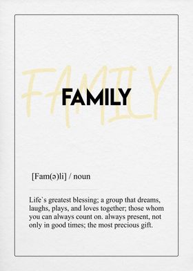 family definition art