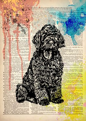 Labradoodle dog art