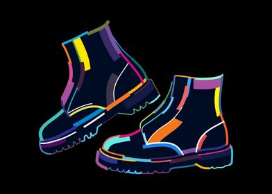 Abstract men boots