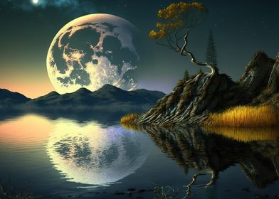 Landscape the moon