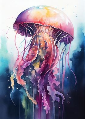 Jellyfish Watercolor