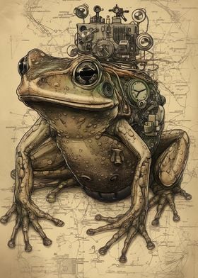 Vintage Science Frog