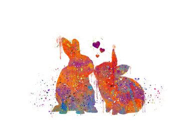 RABBIT KISSING