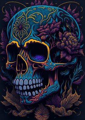 Psychedelic Skull Odyssey