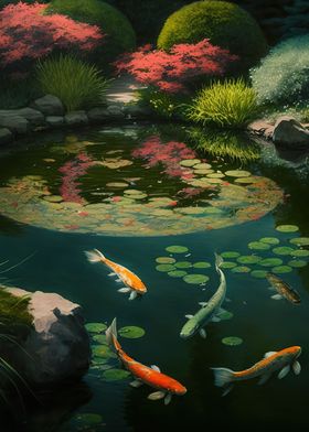 Beautiful Goldfish swimmin