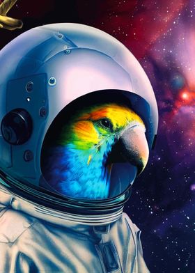 Bird Astronaut Vector 1