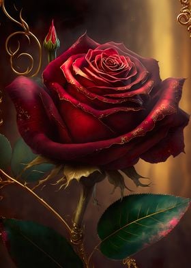 Red rose of life