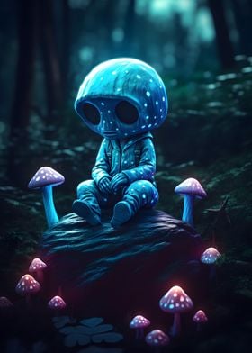 Psychedelic Mushroom Man