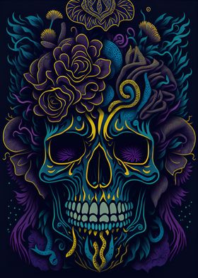 Psychedelic Skull Odyssey