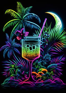 Cocktail Drink Neon