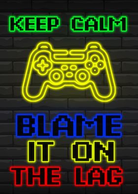 Gaming Gamer Poster Neon