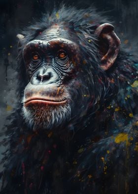 Ape Chimpanzee Portrait 