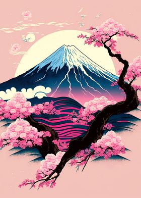 Cherry Blossom Landscape