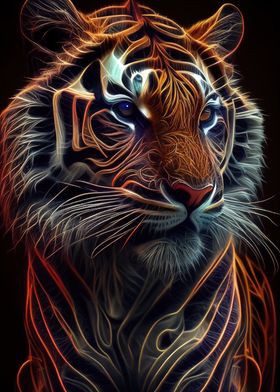 Tiger Face Fractalius