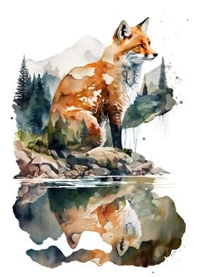 Fox watefcolors 3