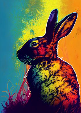 Rabbit PopArt Animal