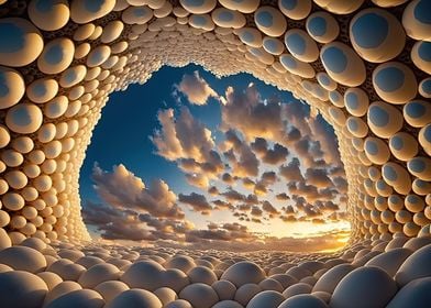 Surreal Skies Cloud Tunnel