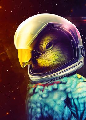 Bird Astronaut Vector 2