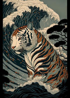 Tiger Ukiyo e Japan China