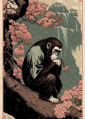 Monkey Ukiyo e Japan China