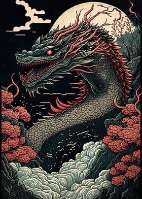 Dragon Ukiyo e Japan China