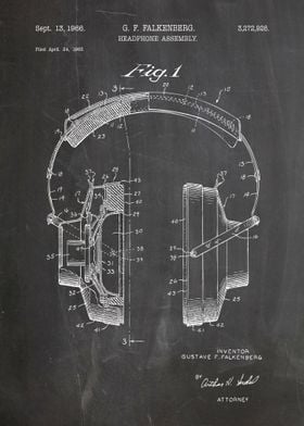 Headphones patent 1966