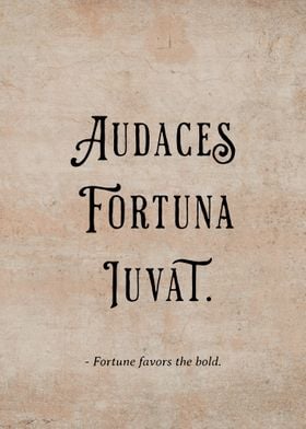 Latin Quote Fortune Favors