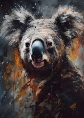 Oil Koala Portrait