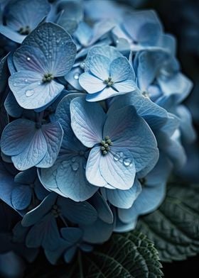 A blue hydrangea