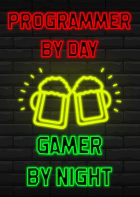 Gaming Gamer Poster Neon