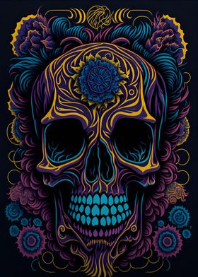 Psychedelic Skull Odyssey