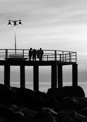 Black and white landscape