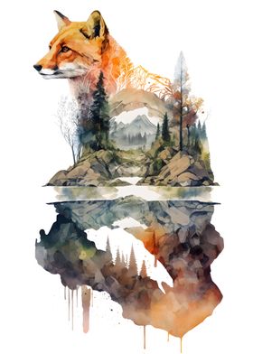 Fox watercolors 2